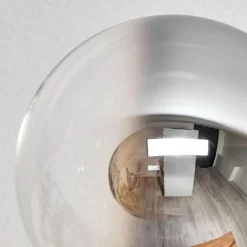 hofstein Gastor Plafonnier, Boule lumineuse Chrome, Clair, Fumé, 8 lumières