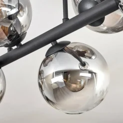 Suspension Verre Fumé-hofstein Gastor Plafonnier, Boule lumineuse Clair, Fumé, 6 lumières