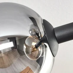 hofstein Gastor Plafonnier, Boule lumineuse Ambre, Clair, Fumé, 6 lumières