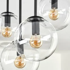 hofstein Gastor Plafonnier, Boule lumineuse 45 cm Clair, 5 lumières