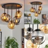 Suspension Verre Fumé-hofstein Gastor Plafonnier, Boule lumineuse 45 cm Ambre, Fumé, 5 lumières