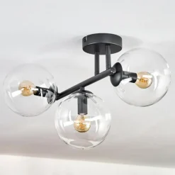 hofstein Gastor Plafonnier, Boule lumineuse Clair, 3 lumières