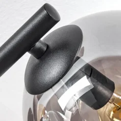 hofstein Gastor Plafonnier, Boule lumineuse Ambre, Clair, Fumé, 3 lumières