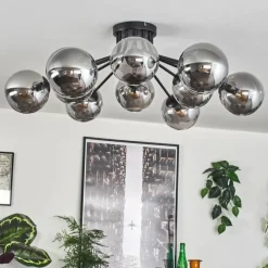 hofstein Gastor Plafonnier Fumé, 12 lumières