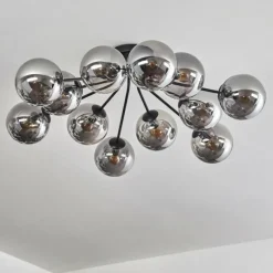 hofstein Gastor Plafonnier Fumé, 12 lumières