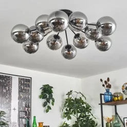 hofstein Gastor Plafonnier Fumé, 12 lumières