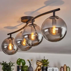 hofstein Gastor Plafonnier Fumé, 4 lumières