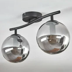 hofstein Gastor Plafonnier Fumé, 2 lumières