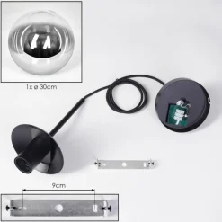 hofstein Gastor Suspension, Boule lumineuse Clair, Fumé, 1 lumière