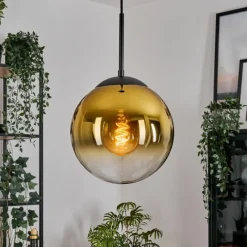 hofstein Gastor Suspension, Boule lumineuse Or, Clair, 1 lumière