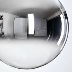hofstein Gastor Suspension, Boule lumineuse 30 cm Chrome, Clair, Fumé, 1 lumière