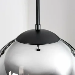 hofstein Gastor Suspension, Boule lumineuse 30 cm Chrome, Clair, Fumé, 1 lumière