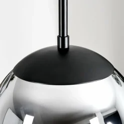 hofstein Gastor Suspension, Boule lumineuse 20 cm Chrome, Fumé, 1 lumière