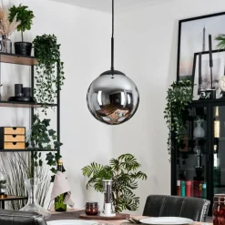 hofstein Gastor Suspension, Boule lumineuse 25 cm Fumé, 1 lumière