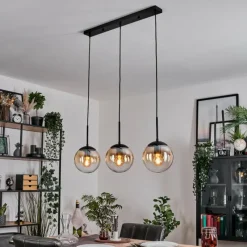 hofstein Gastor Suspension, Boule lumineuse Ambre, Clair, 3 lumières