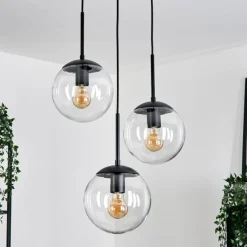 hofstein Gastor Suspension, Boule lumineuse 30 cm Clair, 3 lumières