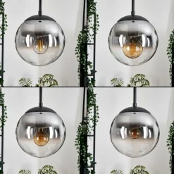 hofstein Gastor Suspension, Boule lumineuse 30 cm Clair, Fumé, 3 lumières