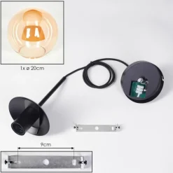 hofstein Gastor Suspension, Boule lumineuse Ambre, 1 lumière