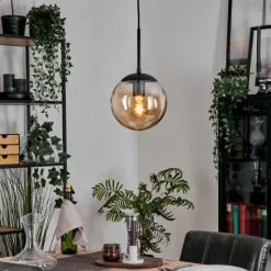 hofstein Gastor Suspension, Boule lumineuse Ambre, 1 lumière