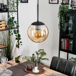 hofstein Gastor Suspension, Boule lumineuse Ambre, 1 lumière