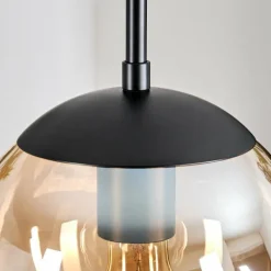 hofstein Gastor Suspension, Boule lumineuse Ambre, Clair, 1 lumière