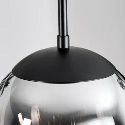 hofstein Gastor Suspension, Boule lumineuse Chrome, Clair, Fumé, 1 lumière