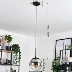 hofstein Gastor Suspension, Boule lumineuse Clair, Fumé, 1 lumière