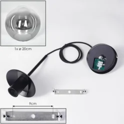 hofstein Gastor Suspension, Boule lumineuse Clair, Fumé, 1 lumière