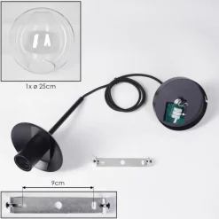 hofstein Gastor Suspension, Boule lumineuse 25 cm Clair, 1 lumière