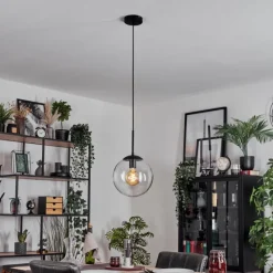 hofstein Gastor Suspension, Boule lumineuse 25 cm Clair, 1 lumière