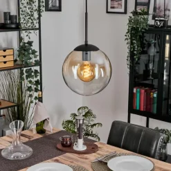 hofstein Gastor Suspension, Boule lumineuse 25 cm Ambre, Clair, 1 lumière