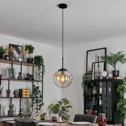 hofstein Gastor Suspension, Boule lumineuse 25 cm Ambre, Clair, 1 lumière