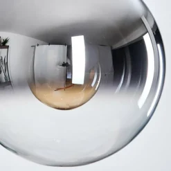 hofstein Gastor Suspension, Boule lumineuse 25 cm Chrome, Clair, Fumé, 1 lumière