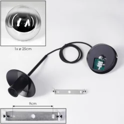 hofstein Gastor Suspension, Boule lumineuse 25 cm Chrome, Clair, Fumé, 1 lumière