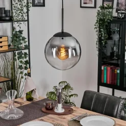 hofstein Gastor Suspension, Boule lumineuse 25 cm Clair, Fumé, 1 lumière