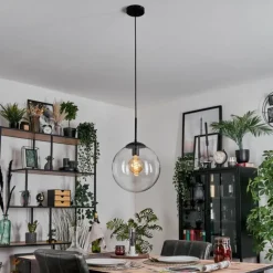 hofstein Gastor Suspension, Boule lumineuse 30 cm Clair, 1 lumière