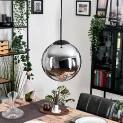 hofstein Gastor Suspension, Boule lumineuse 30 cm Fumé, 1 lumière