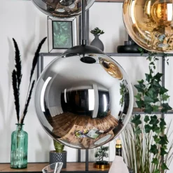 hofstein Gastor Suspension, Boule lumineuse 45 cm Noir, 5 lumières