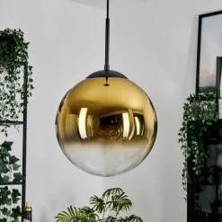 hofstein Gastor Suspension, Boule lumineuse 30 cm Or, Clair, 1 lumière