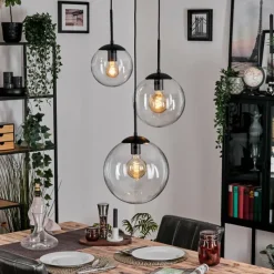 hofstein Gastor Suspension, Boule lumineuse Clair, 3 lumières