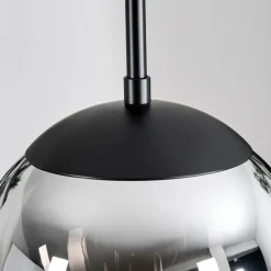 Suspension Verre Fumé-hofstein Gastor Suspension, Boule lumineuse Chrome, Fumé, 3 lumières