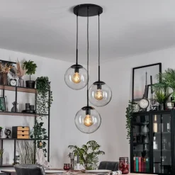 hofstein Gastor Suspension, Boule lumineuse Clair, 3 lumières