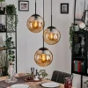hofstein Gastor Suspension, Boule lumineuse Ambre, 3 lumières