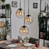 hofstein Gastor Suspension, Boule lumineuse Ambre, Clair, 3 lumières