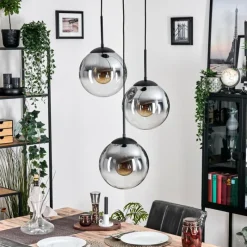 hofstein Gastor Suspension, Boule lumineuse Clair, Fumé, 3 lumières