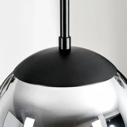 hofstein Gastor Suspension, Boule lumineuse Chrome, Fumé, 3 lumières