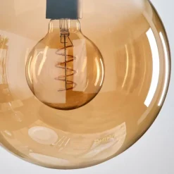 hofstein Gastor Suspension, Boule lumineuse 30 cm Ambre, Fumé, 3 lumières