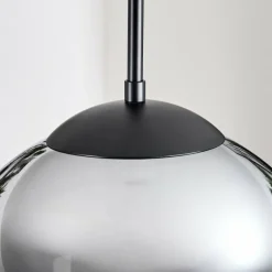 hofstein Gastor Suspension, Boule lumineuse 30 cm Ambre, Fumé, 3 lumières