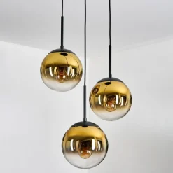 hofstein Gastor Suspension, Boule lumineuse 30 cm Or, Clair, 3 lumières