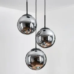 hofstein Gastor Suspension, Boule lumineuse 30 cm Fumé, 3 lumières